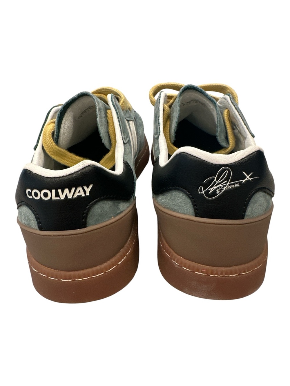 Coolway X Stillknocks Old School Suede Sneakers Mens Size 8 Green/Gum — image 4 of 8